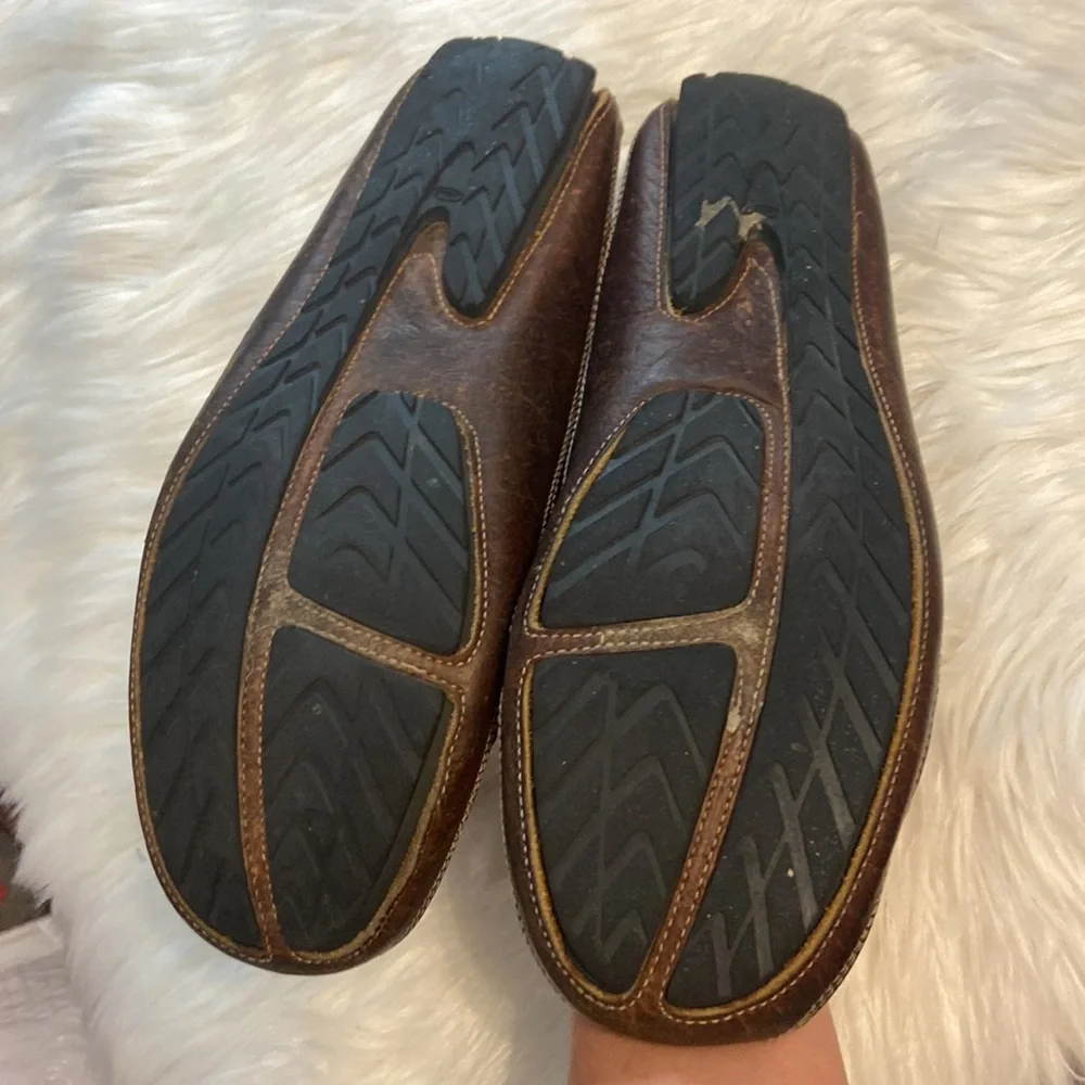 Buffalo Jackson Brown Bison Leather Driving Shoes Loafers Mens Sz 9
